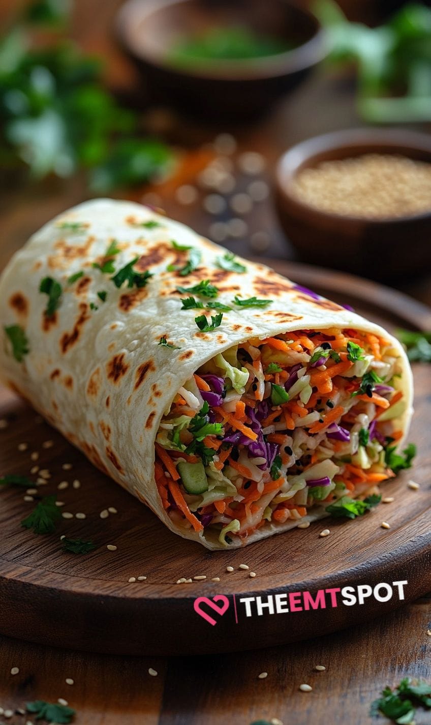 Cabbage and Carrot Slaw Wrap