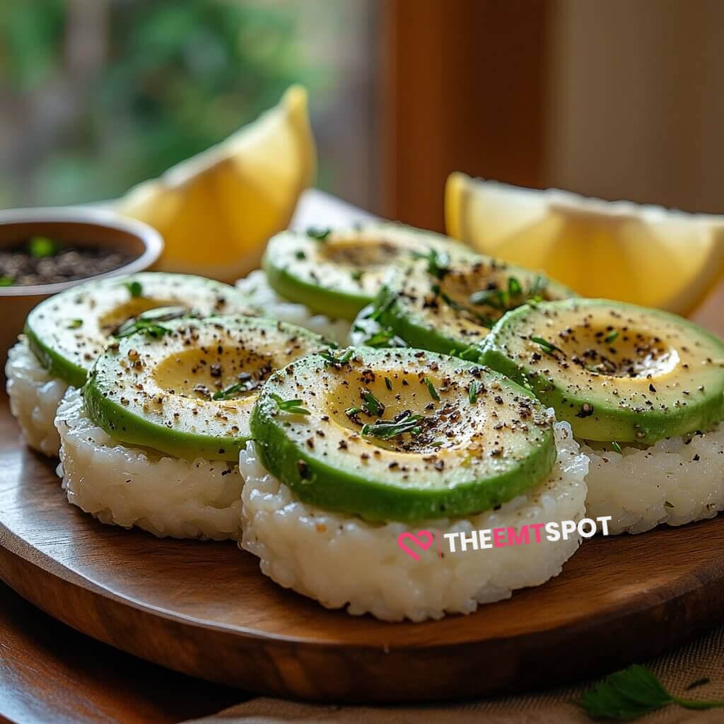 Rice Cakes with Avocado
