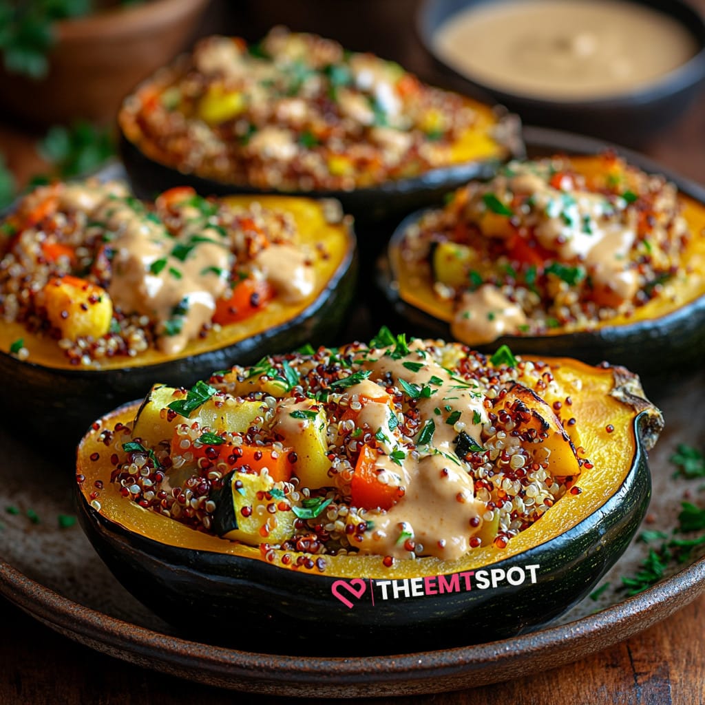 Quinoa and Veggie-Stuffed Acorn Squash