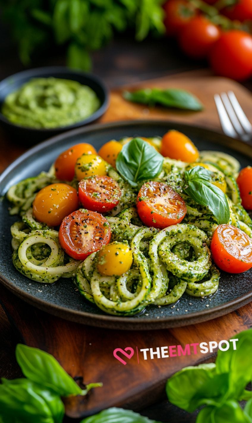 Zucchini Noodles with Avocado Pesto