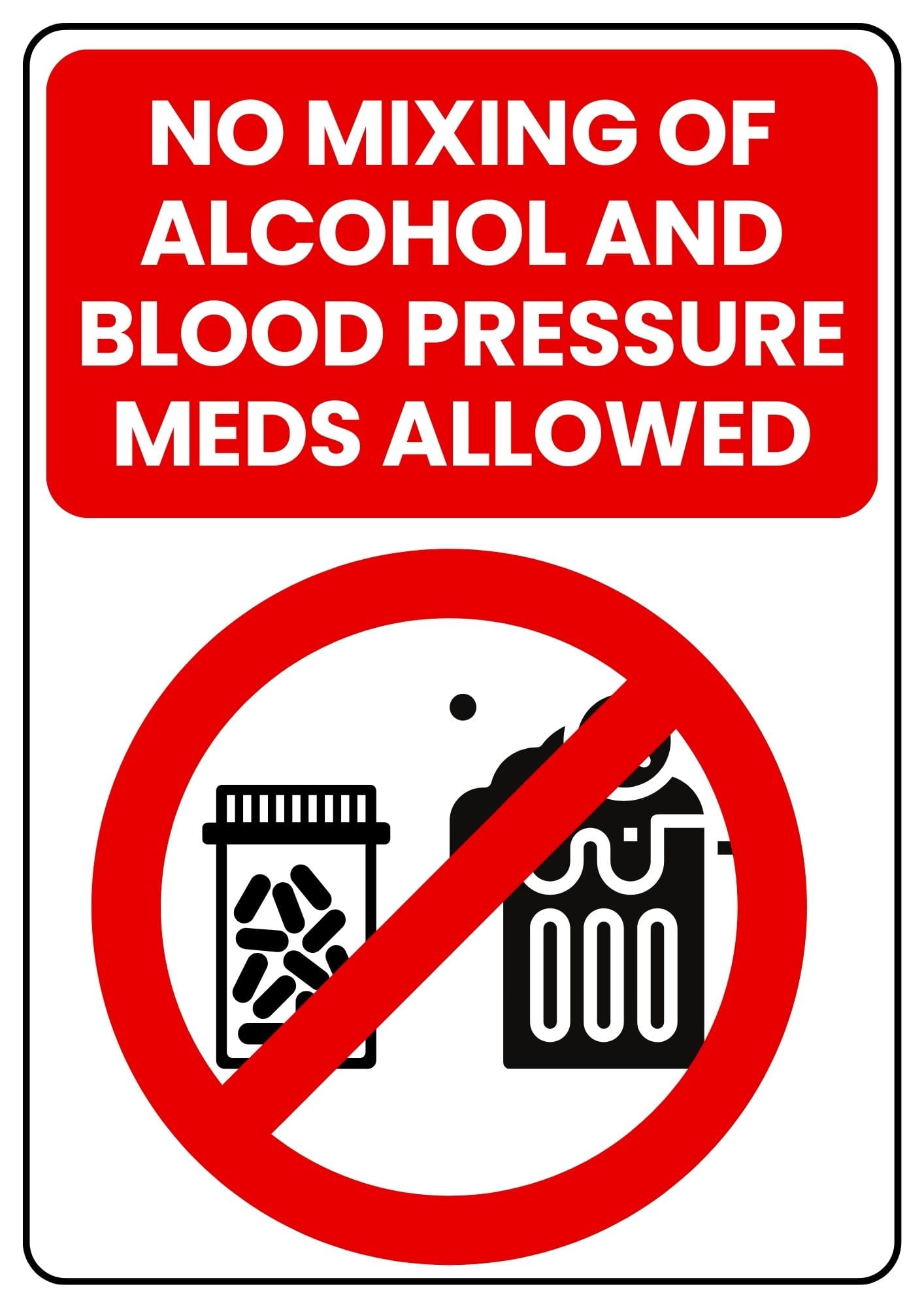 mixing alcohol with blood pressure medications
