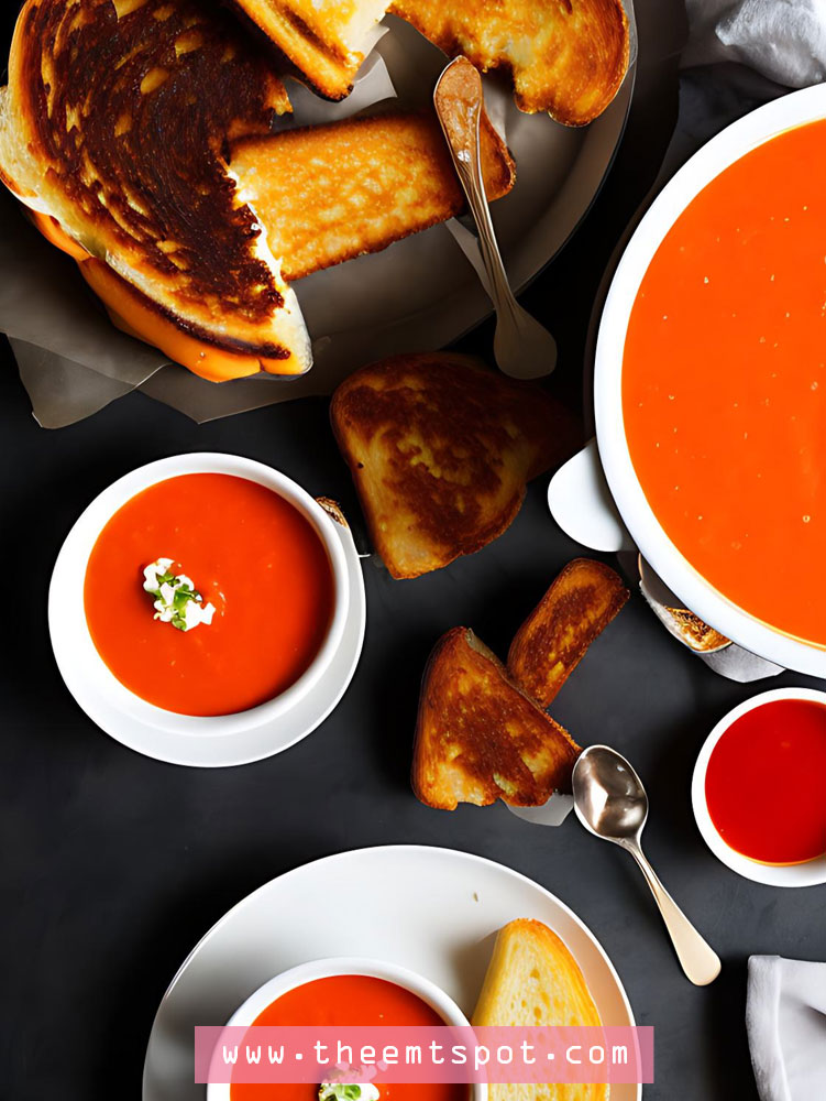 Grilled Cheese Sandwich With Tomato Soup