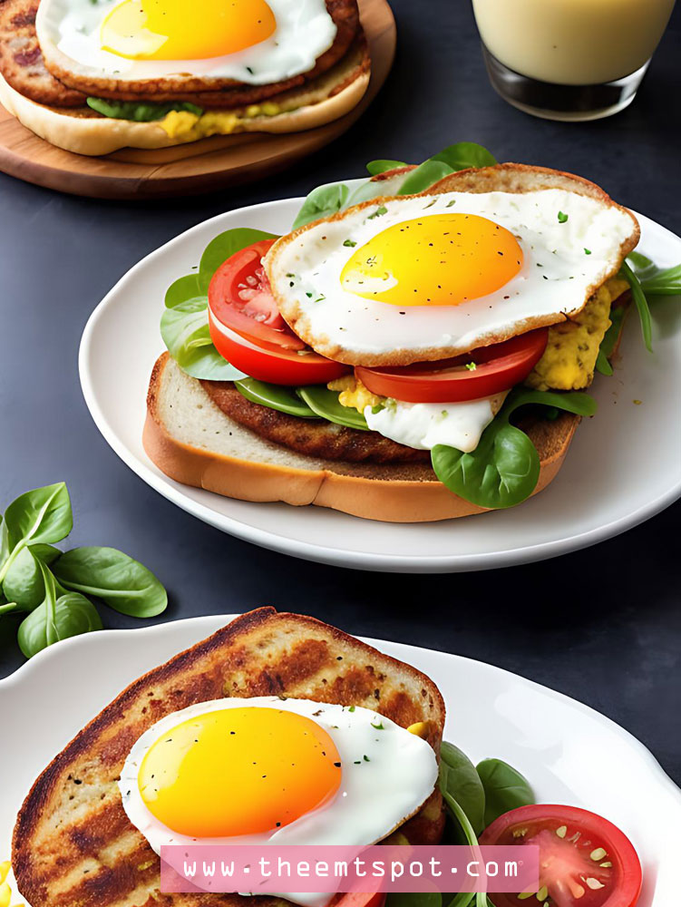 Turkey Sausage And Egg Breakfast Sandwich On Whole Grain Bread